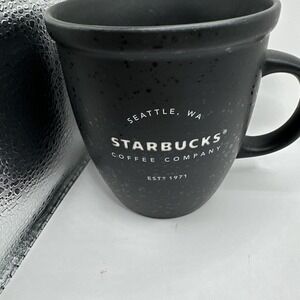 Starbucks Coffee Abbey 2016 Espresso‎ Demitasse Black Pitted 3 oz 2.5" Mug Cup